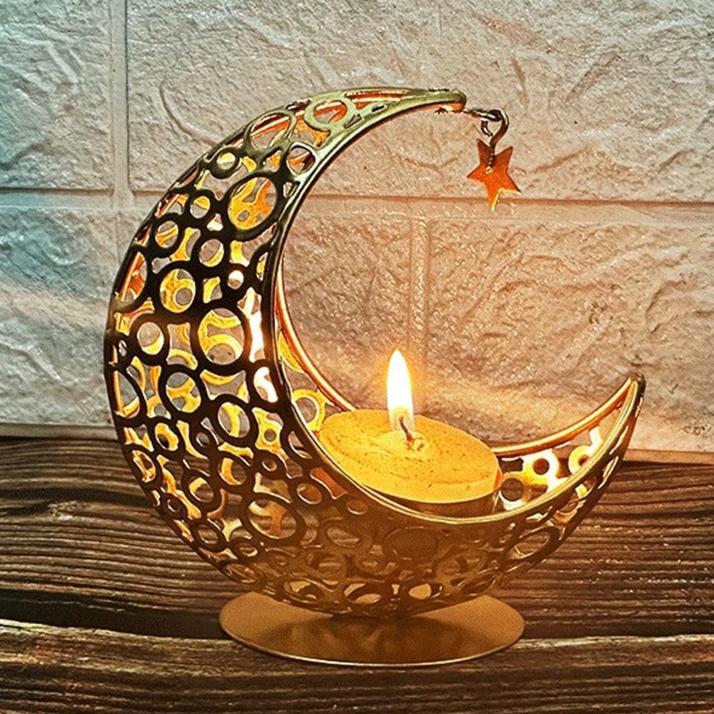 Half Moon Candle Holder with Star