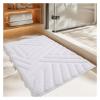 AZHKJKZH Floor Mat, Bathroom Mat, Entryway Mat for Living Room, Bedroom and Balcony (White, 50 x 80 cm) view 1