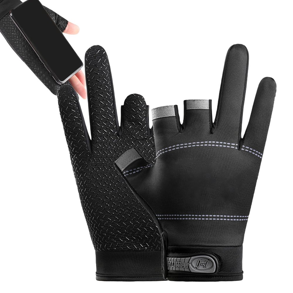 Men's 3-Finger Ice Fishing Gloves, Unisex Finger Protection