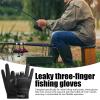 Men's 3-Finger Ice Fishing Gloves, Unisex Finger Protection view 3