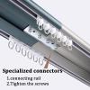 Quiet Double Curtain Track for Ceiling Mounting, Aluminum, 14.44 ft/440 cm view 4