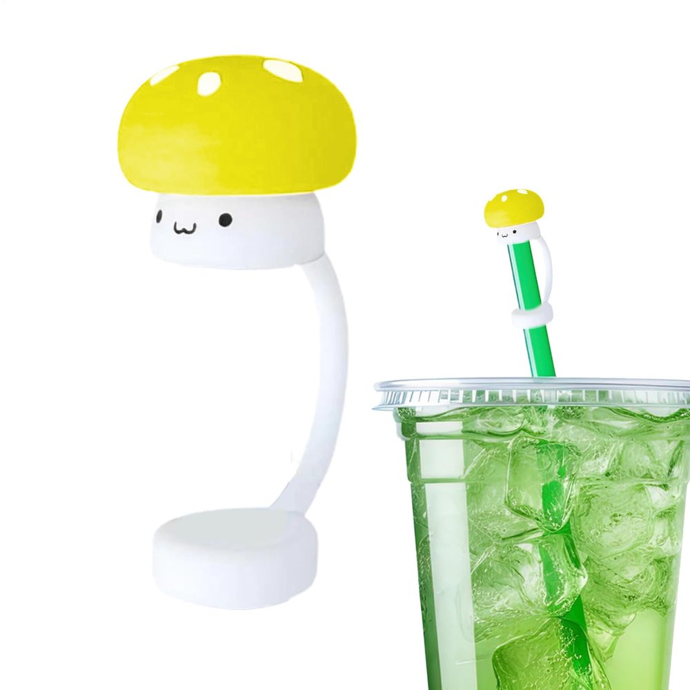 Mushroom-Shaped Silicone Straw Covers