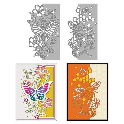 MAYJOYDIY Butterfly Bee Flower Metal Cutting Dies