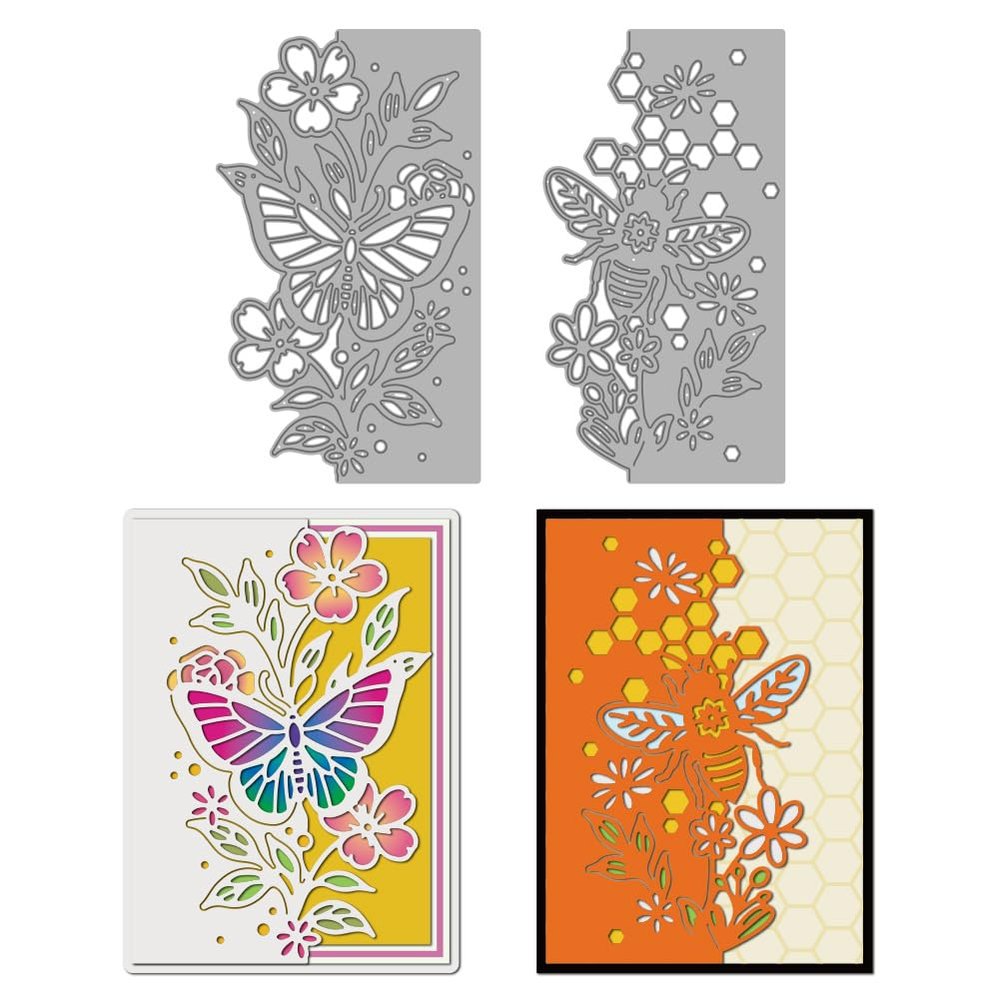 MAYJOYDIY Butterfly Bee Flower Metal Cutting Dies