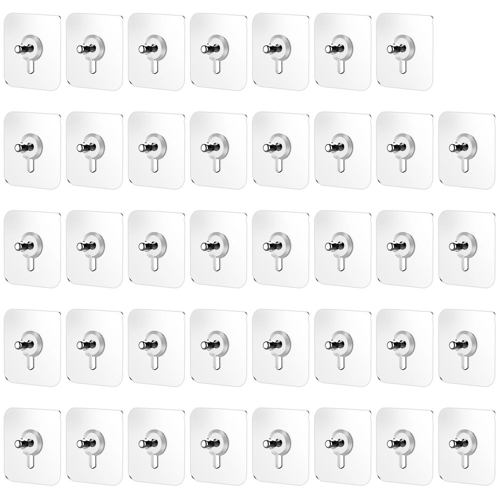 Zuuyye - 20 Pack Adhesive Hooks for Pictures