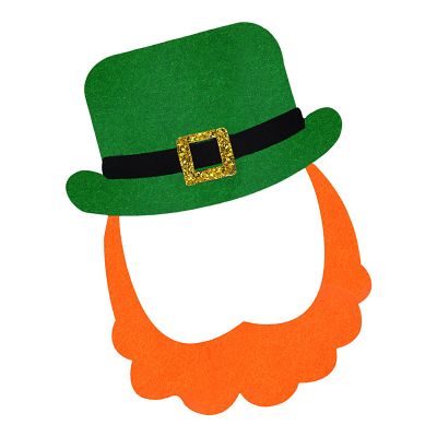 St. Patrick's Day Paper Punch Decoration with Mustache and Hat