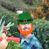 St. Patrick's Day Paper Punch Decoration with Mustache and Hat view 2