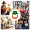 St. Patrick's Day Paper Punch Decoration with Mustache and Hat view 4