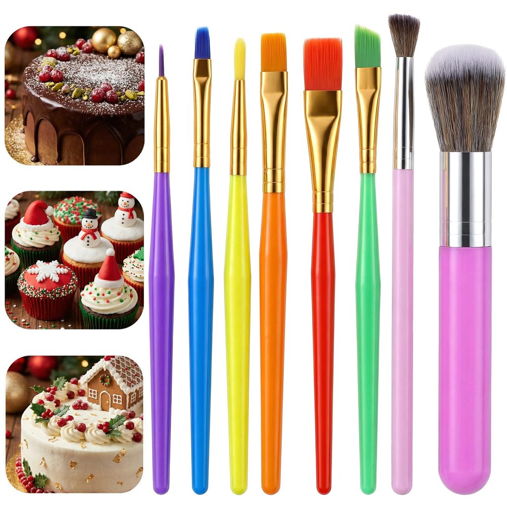 8-Piece Fondant Cake Brush Set