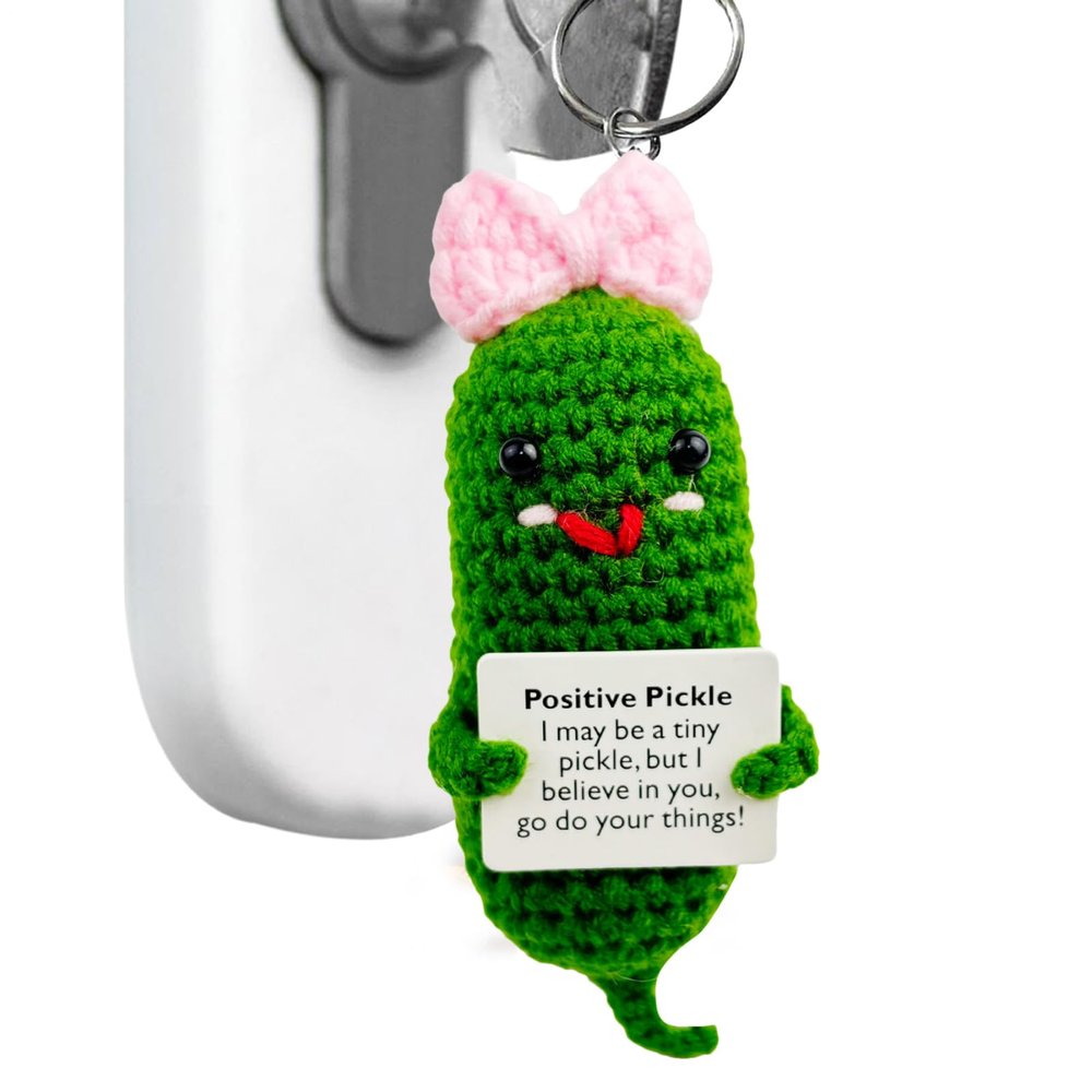 Generic Emotional Support Pickle, Crochet Pickle