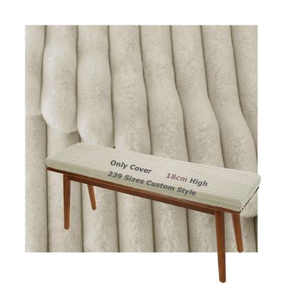 Custom Outdoor Cushion Cover, Plush Velour, Non-Slip, Beige, Round 80 x 80 cm