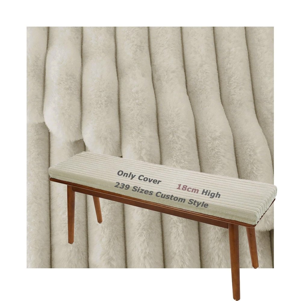 Custom Outdoor Cushion Cover, Plush Velour, Non-Slip, Beige, Round 80 x 80 cm