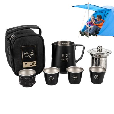 Travel Tea Set with Teapot and Cups, Chinese Tea Set for Adults