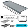 Aluminum Exterior Window Sill, Custom-Cut, EV1 Silver or RAL 7016 Anthracite, Made in Germany (D 19.5 cm x L 80 cm) view 2