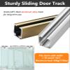 Glass Door Track with Soft-Close, Aluminum Track with Stainless Steel Rollers, 4.1 m/13.5 ft, Silver-White view 3