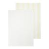 blomus TAULO Dish Towel Set of 2 | 70 x 50 cm | White/Transparent Yellow | Striped view 1