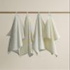 blomus TAULO Dish Towel Set of 2 | 70 x 50 cm | White/Transparent Yellow | Striped view 4