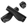 Hapivida Bicycle Handlebar Grips, PU Leather Folding Lock-On Grips for Mountain Bikes, Aluminum Alloy, Black view 3
