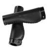 Hapivida Bicycle Handlebar Grips, PU Leather Folding Lock-On Grips for Mountain Bikes, Aluminum Alloy, Black view 4