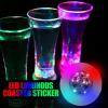 LED Drink Coasters - 7 Colors, Waterproof, USB Rechargeable view 2