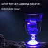 LED Drink Coasters - 7 Colors, Waterproof, USB Rechargeable view 3