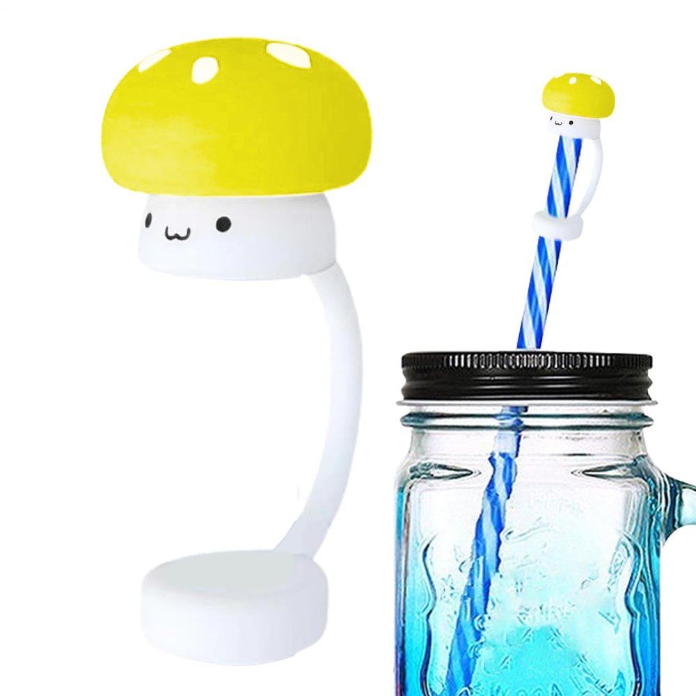 Mushroom-Shaped Silicone Straw Covers