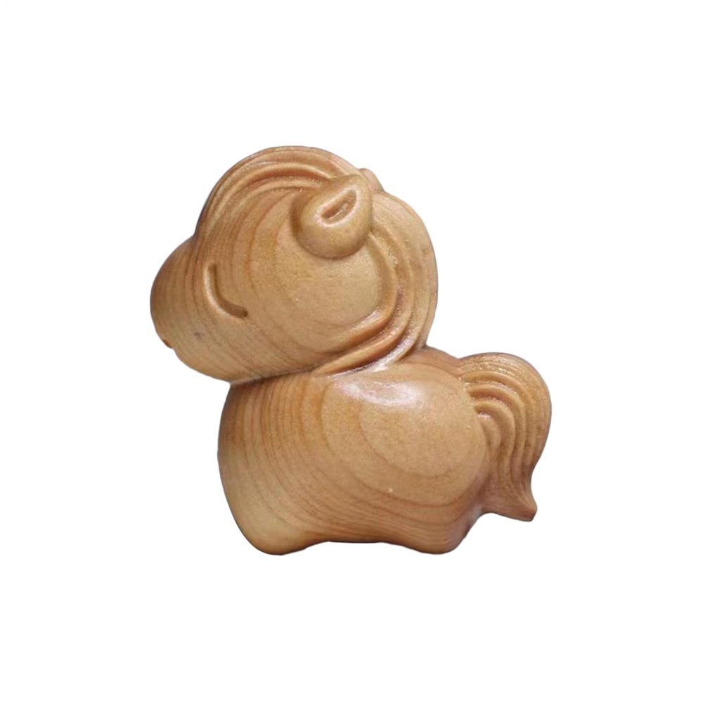 Mozeuu 2026 Chinese New Year Carved Wooden Horse