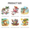 arricraft 6 Sheets Fun Summer Animal Theme Heat Transfer Stickers view 2