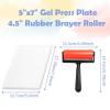 Nishiyuenyi Gel Printing Plate Kit with Rubber Brayer, M view 2