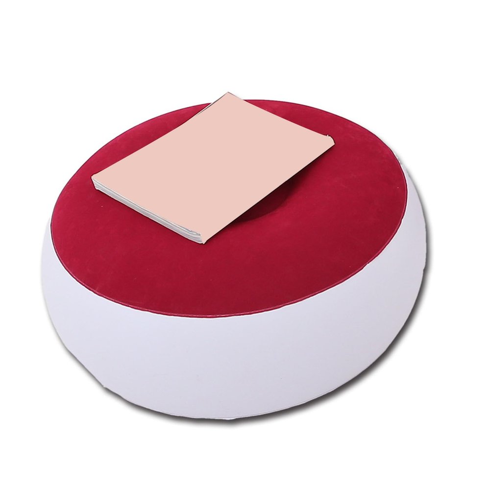 YIGZYCN Durable Inflatable Ball Stool, Flocked, Portable, Space-Saving Travel Footrest