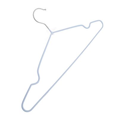 ZAWELIYO Non-Slip Plastic Hangers for Wet and Dry Clothes, 1 Pack (Blue)