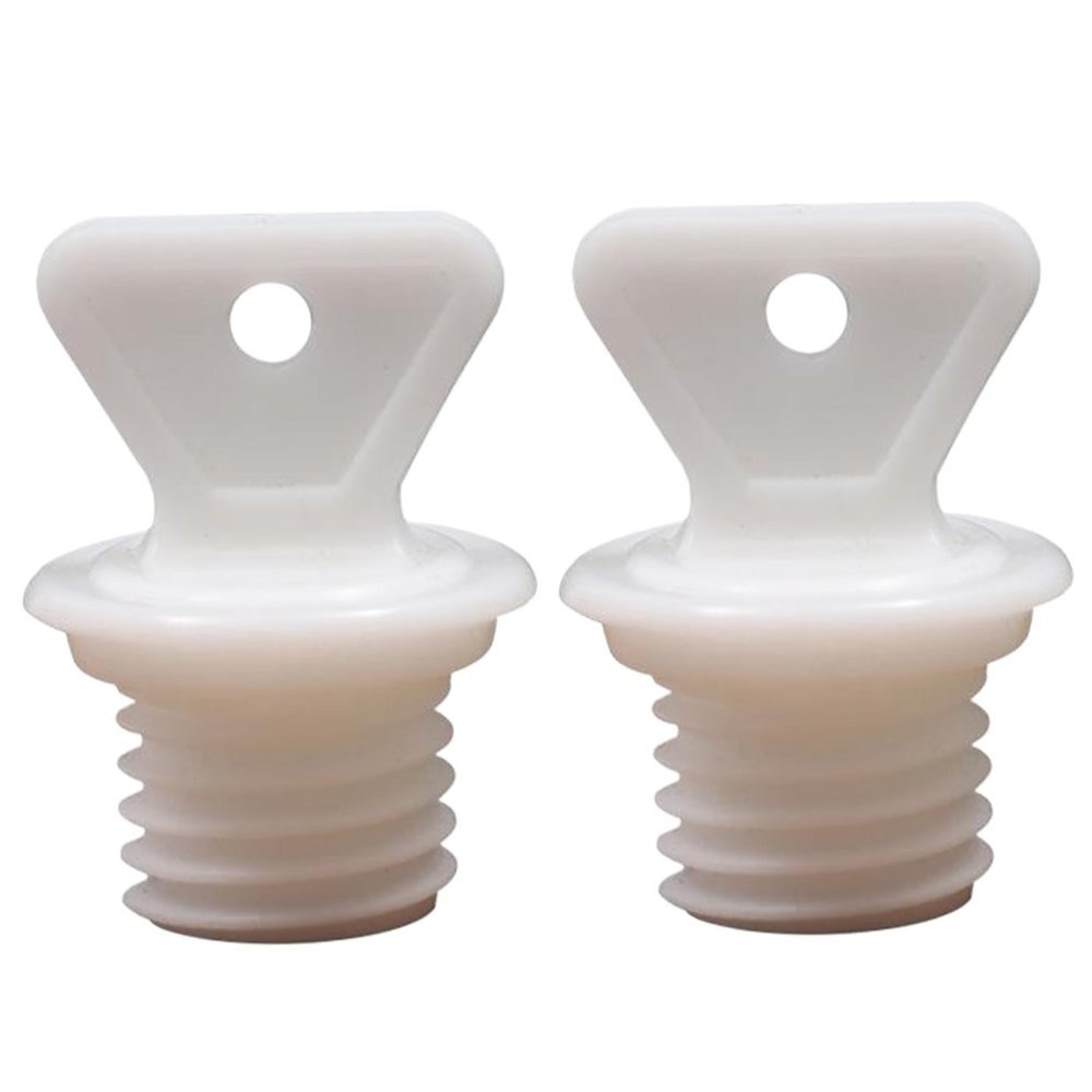 Ginwrek Warm Bottle Stopper, 21 mm, Leak-Proof, with Handle, White Plastic, 2 Pack
