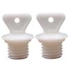 Ginwrek Warm Bottle Stopper, 21 mm, Leak-Proof, with Handle, White Plastic, 2 Pack view 1