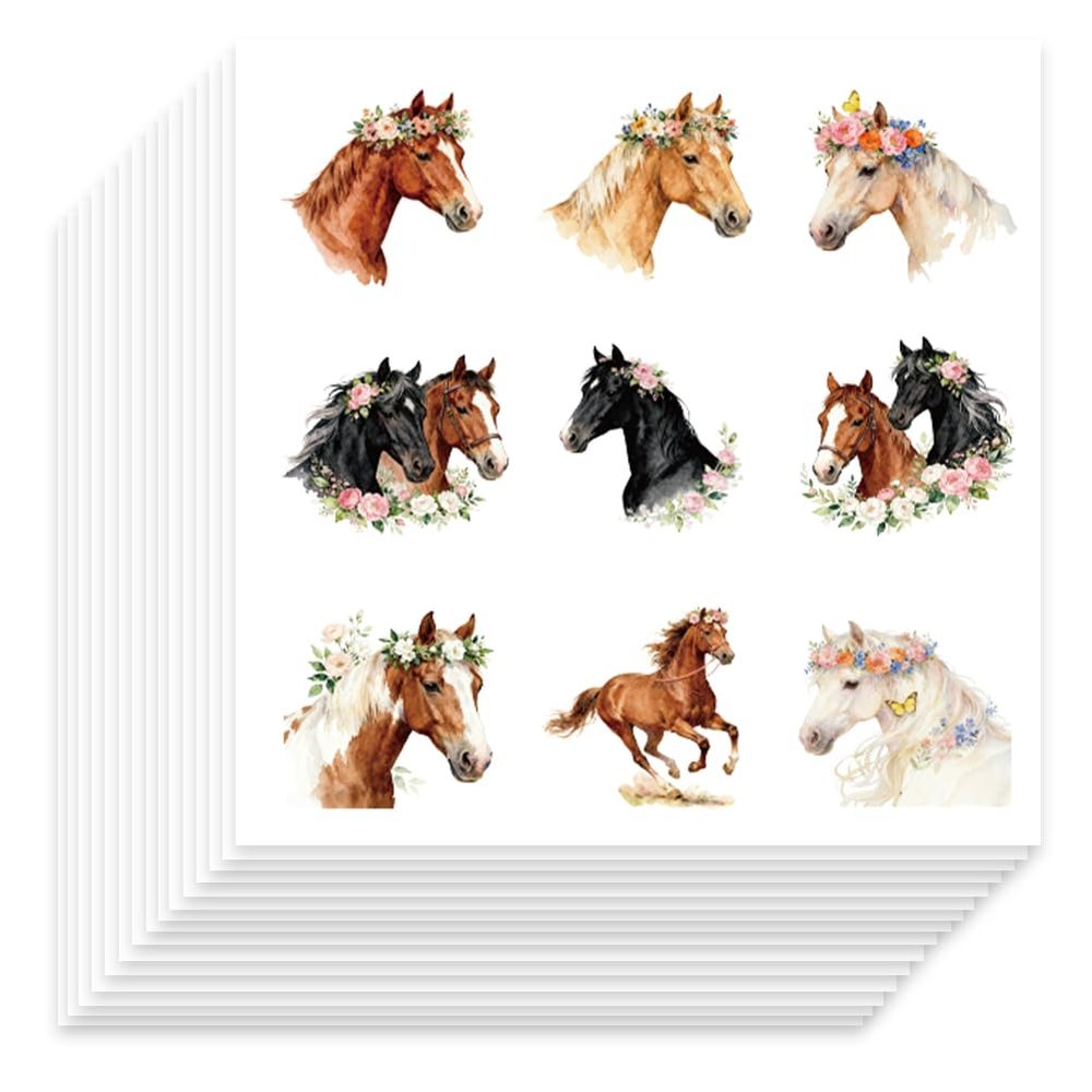TNKBREEZE 450 Pieces Horse Stickers