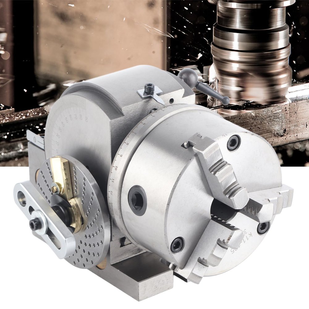 Acouto BS-0 Semi-Universal Dividing Head with 3-Jaw Chuck, Tailstock and Dividing Plate