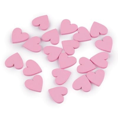 maDDma Scatter Decor 20 Small Wooden Hearts 15mm