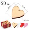 maDDma Scatter Decor 20 Small Wooden Hearts 15mm view 2
