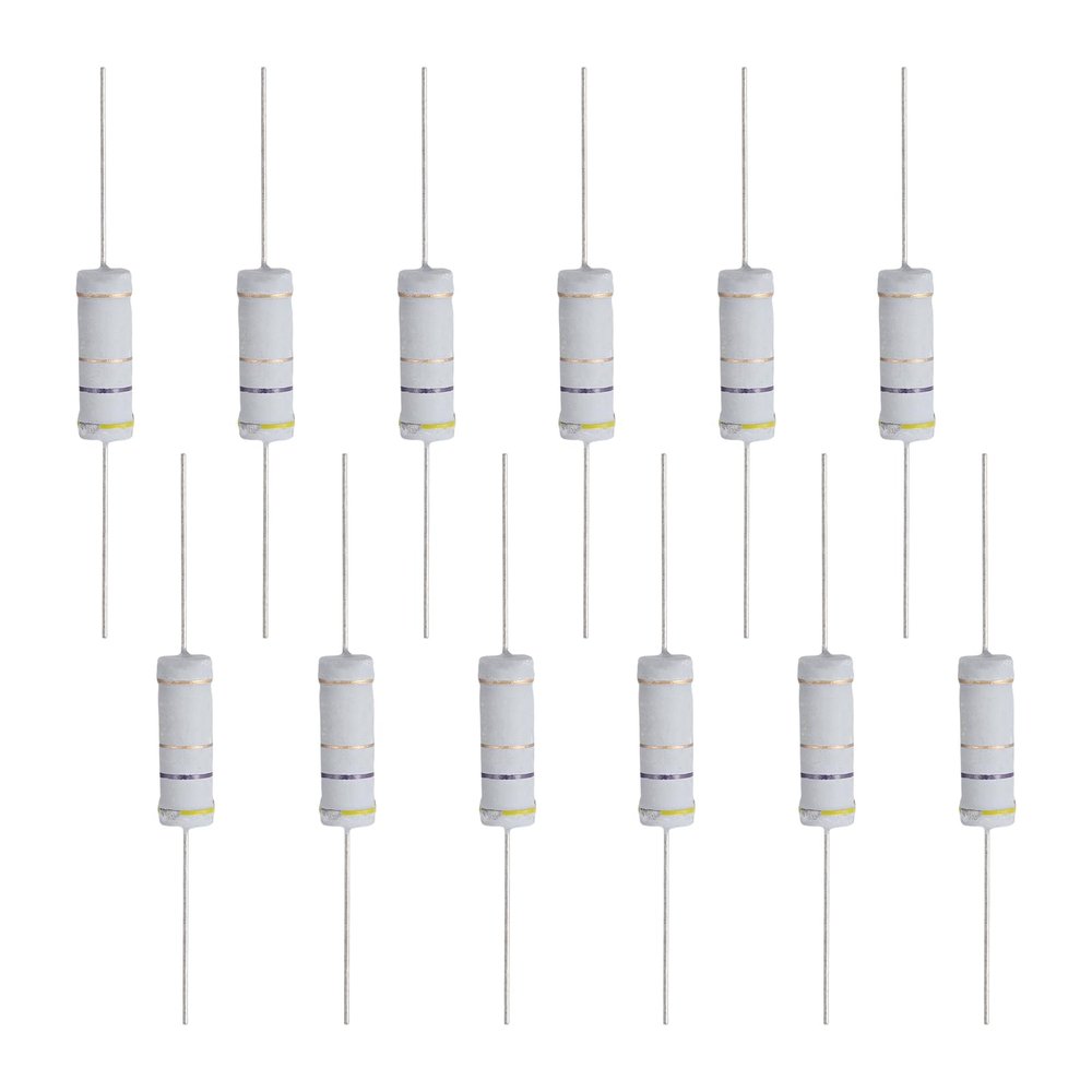QUARKZMAN 12-Pack 4.7 Ohm 5W Metal Film Resistors