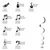 Muteitt 9-Piece Hanging Music Notes Swirl Set view 2