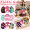 Generic Happy Easter Doormat with Bunny Pattern, 40 x 60 cm, Non-Slip & Washable Indoor Mat for Easter Decor view 2