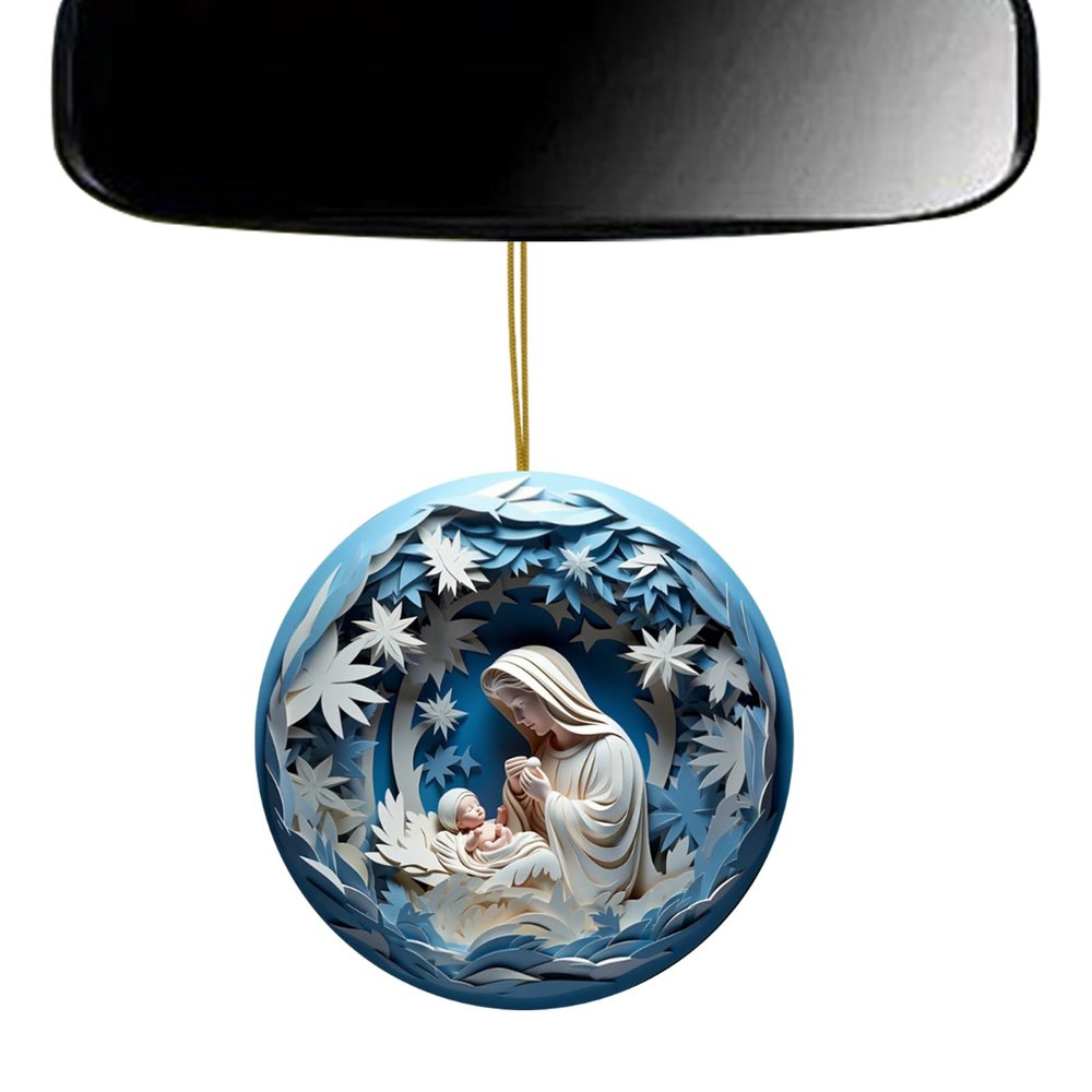 Jesus Ornament - Flat Nativity Sign
