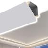 Aluminum Channel Profile for LED Strips, 1/3/5/7/9/10 m, Wall and Ceiling Corner, Linear Diffuser Cover (7.8 m/25.6 ft) view 1