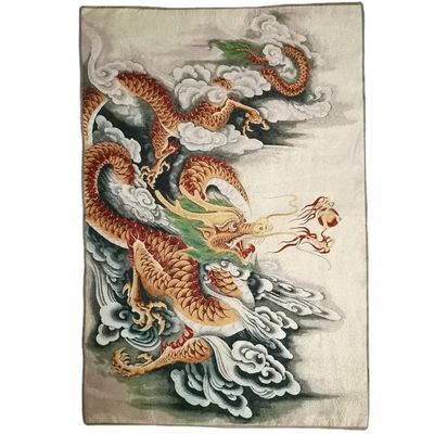 Silk Embroidery Thangka Feng Shui Dragon Wall Hanging