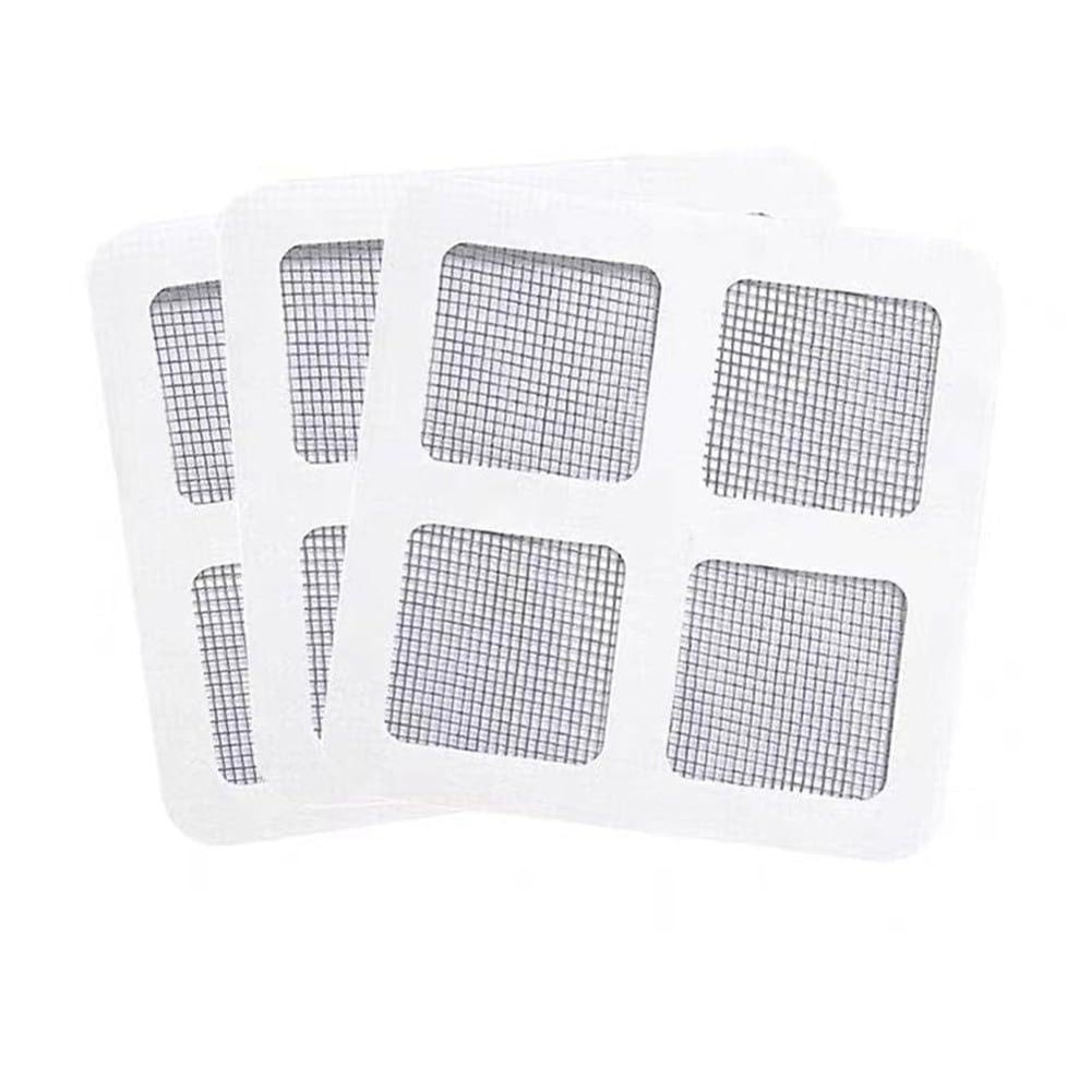 FUANA Fiberglass Drain Stickers for Shower and Bathtub, 10 x 10 cm, Black, Pack of 10
