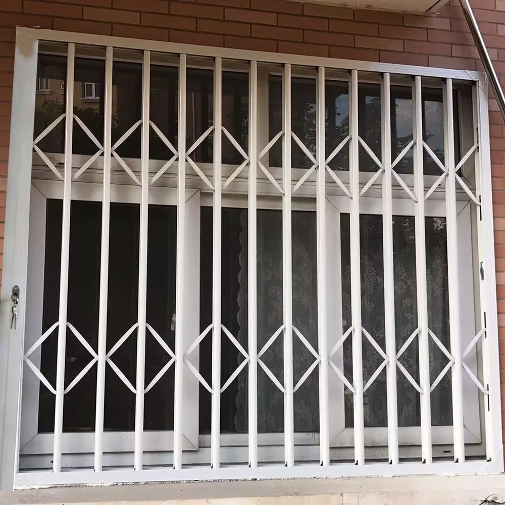 Window Security Grille for Folding Sliding Windows, 90 x 100 cm