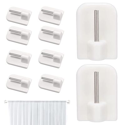 No-Drill Wall Hooks | Self-Adhesive Clothes Hangers White for Home