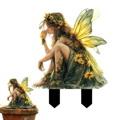 Generic Boho-Style Fairy Figurine Stakes for Flower Pots