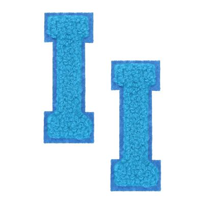 QUARKZMAN 2 Pack Chenille Letter I Iron-On Patch