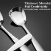 Square Soup Spoon, Stainless Steel with Square Head view 3