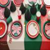 18cm Paper Plates Set - Dark Red view 3